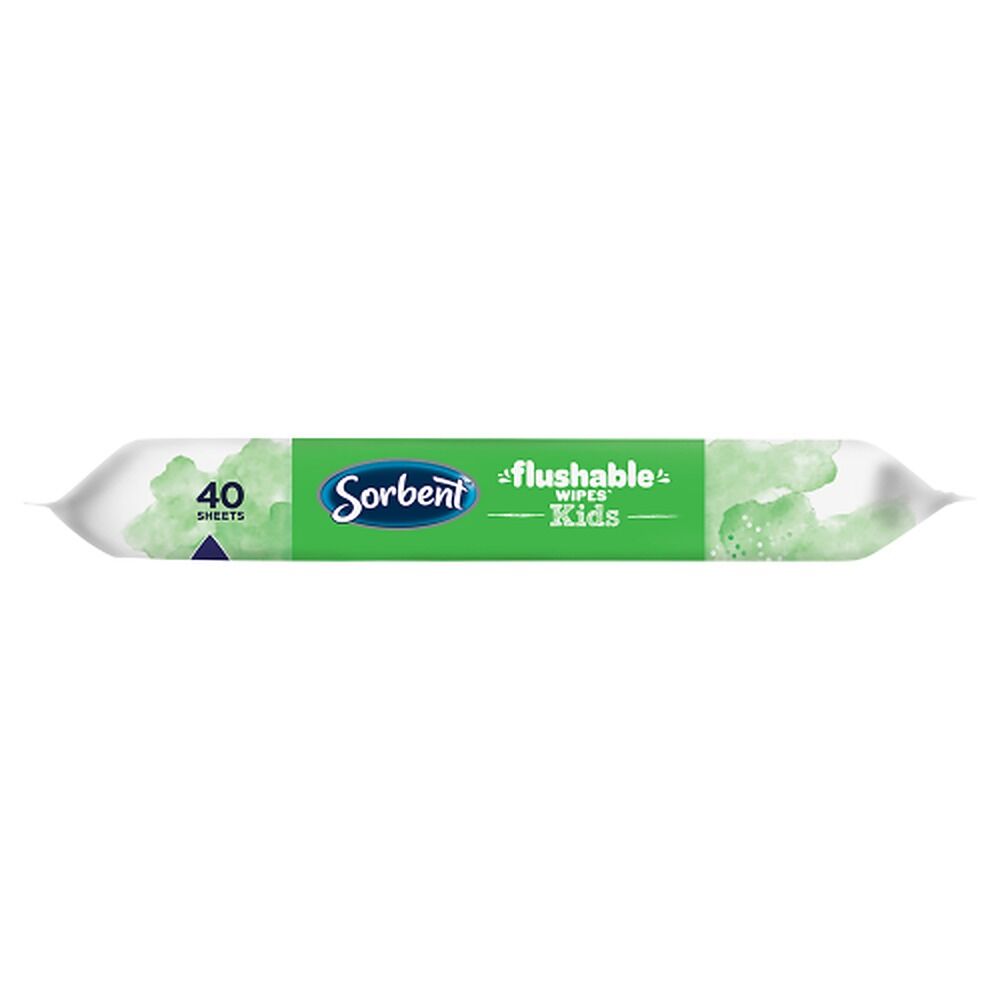 Sorbent Kids Flushable Wipes 40 Pack