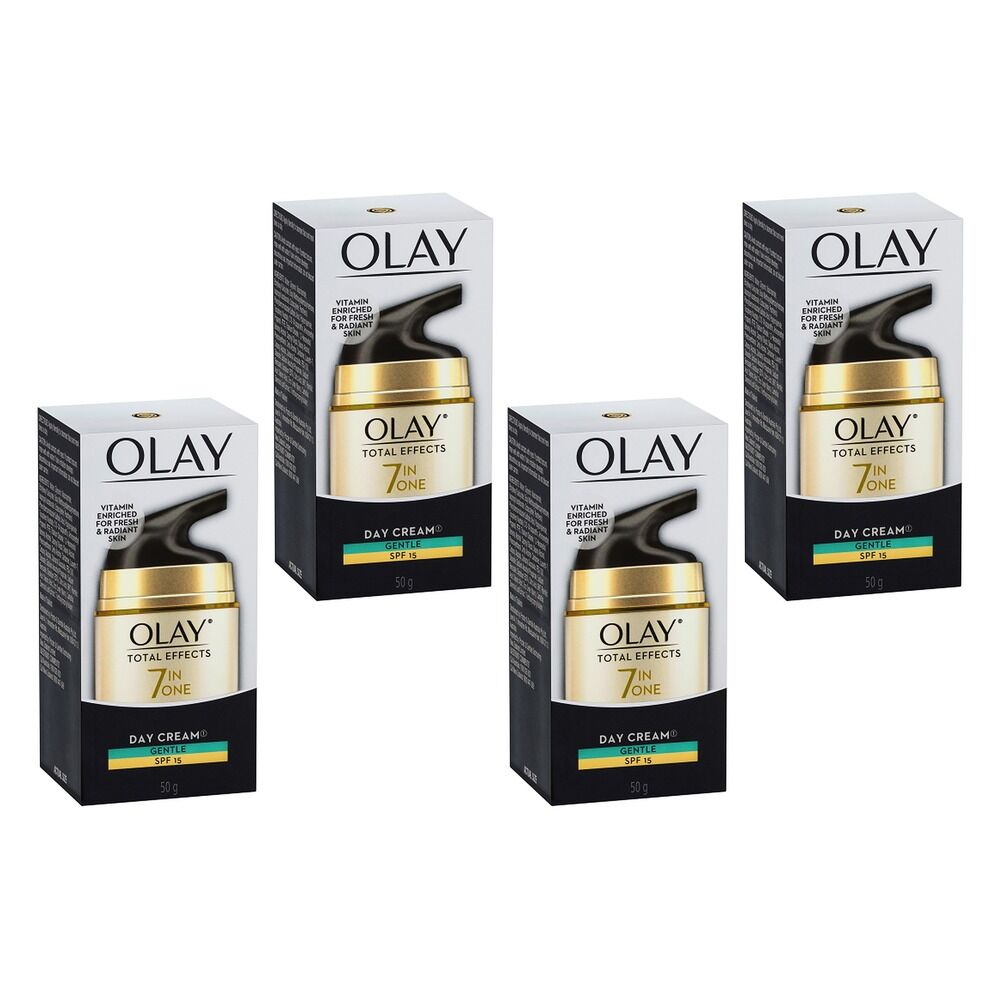 Olay Total Effects Gentle Moisturiser SPF 15 50g Pack of 4