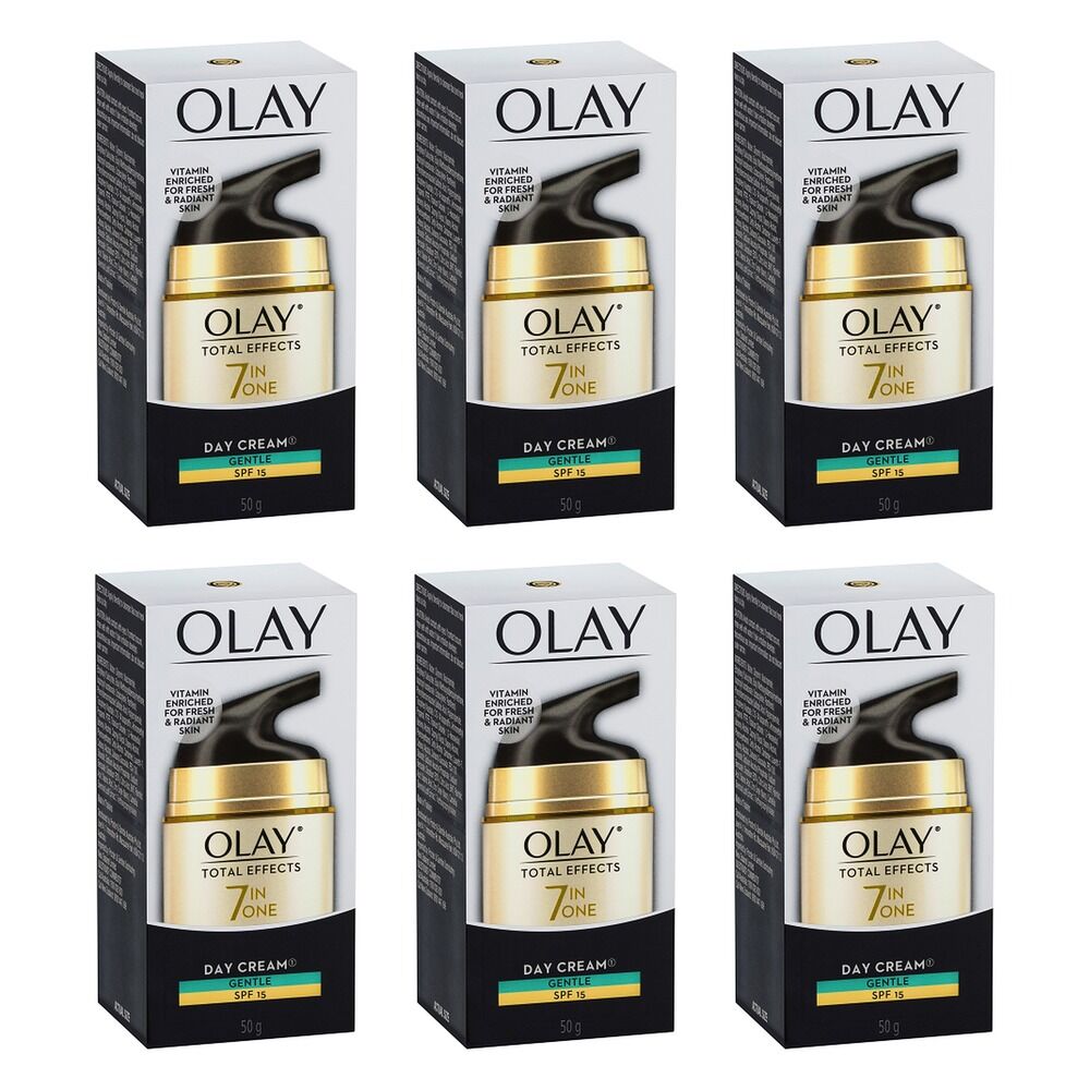Olay Total Effects Gentle Moisturiser SPF 15 50g Pack of 6