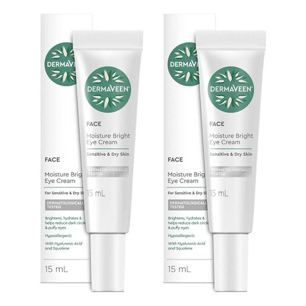 DermaVeen Moisture Bright Eye Cream 15mL Pack of 2