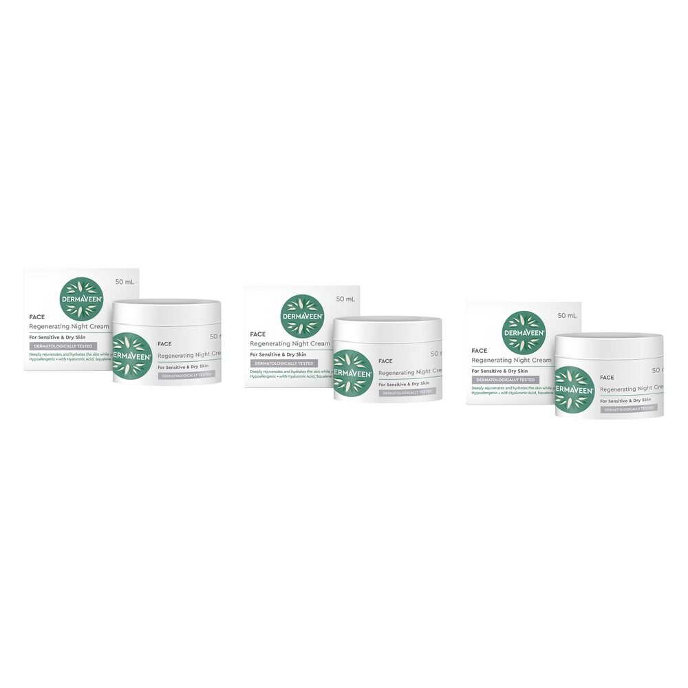 DermaVeen Regenerating Night Cream 50mL Pack of 3