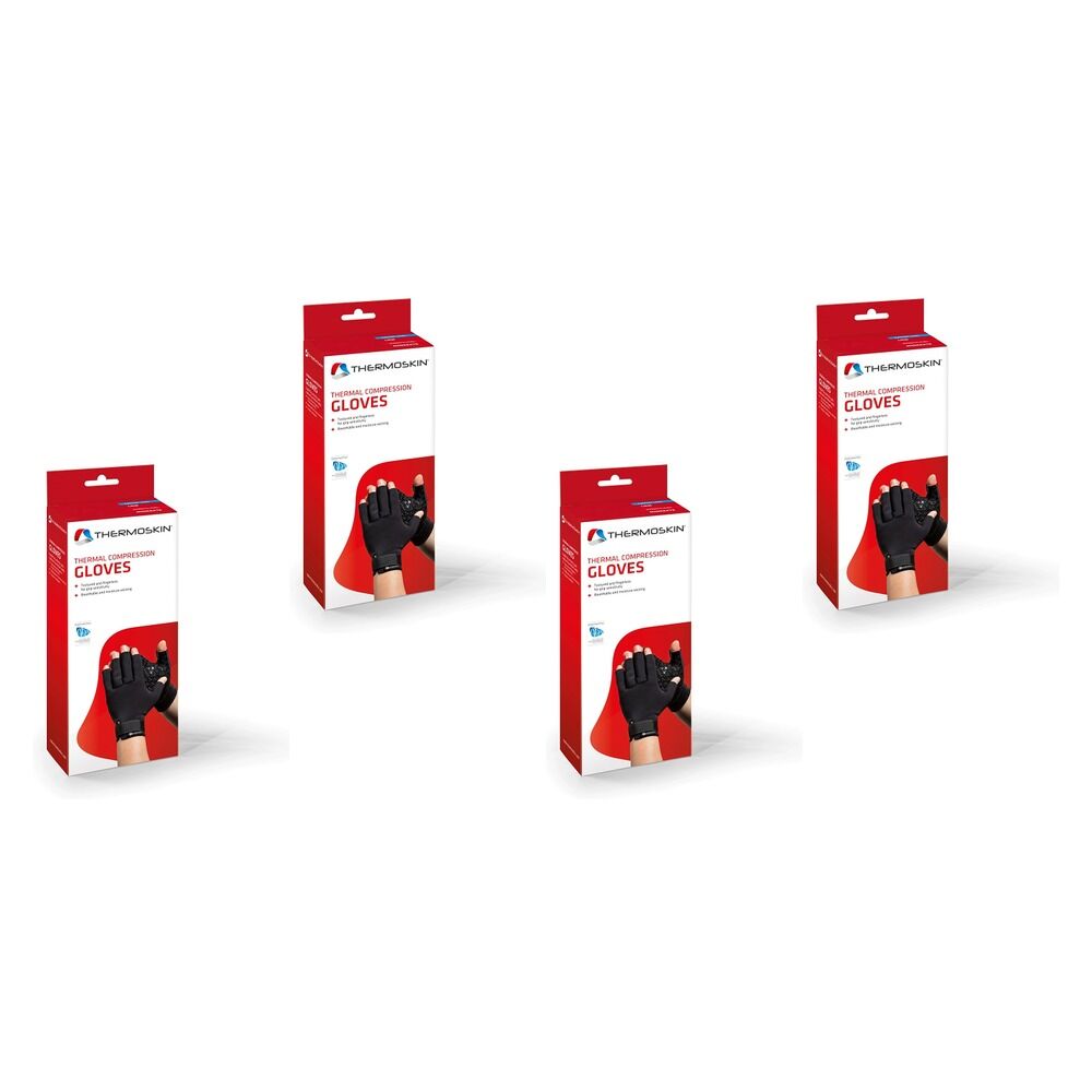 Thermoskin Thermal Compression Gloves Medium Black Pack of 4