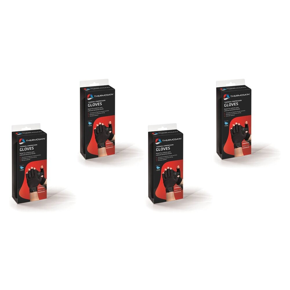 Thermoskin Thermal Compression Gloves Extra Large Black Pack of 4