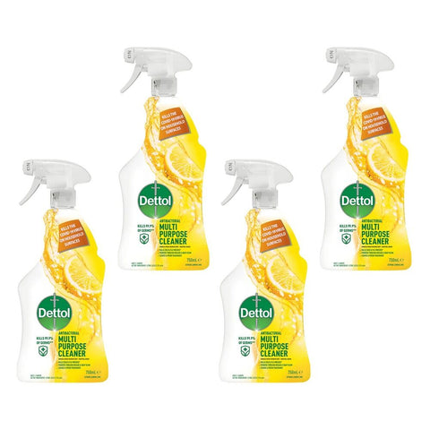 Dettol Antibacterial Multipurpose Cleaner Spray Citrus Lemon Lime Pack of 4
