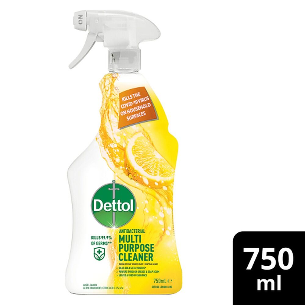 Dettol Antibacterial Multipurpose Cleaner Spray Citrus Lemon Lime 750mL