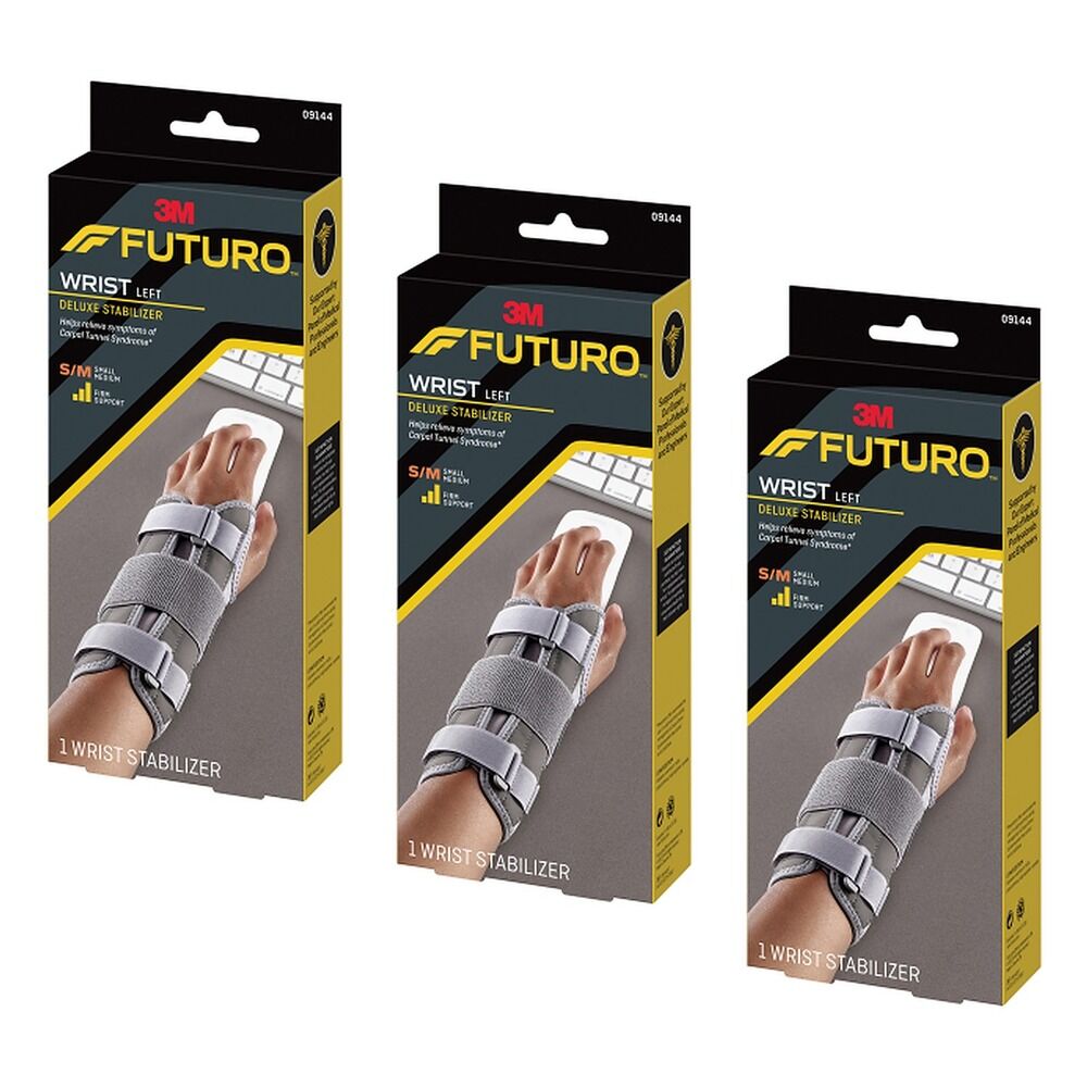 Futuro Deluxe Wrist Stabiliser Left Small/Medium Pack of 3