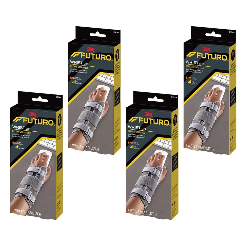 Futuro Deluxe Wrist Stabiliser Left Small/Medium Pack of 4