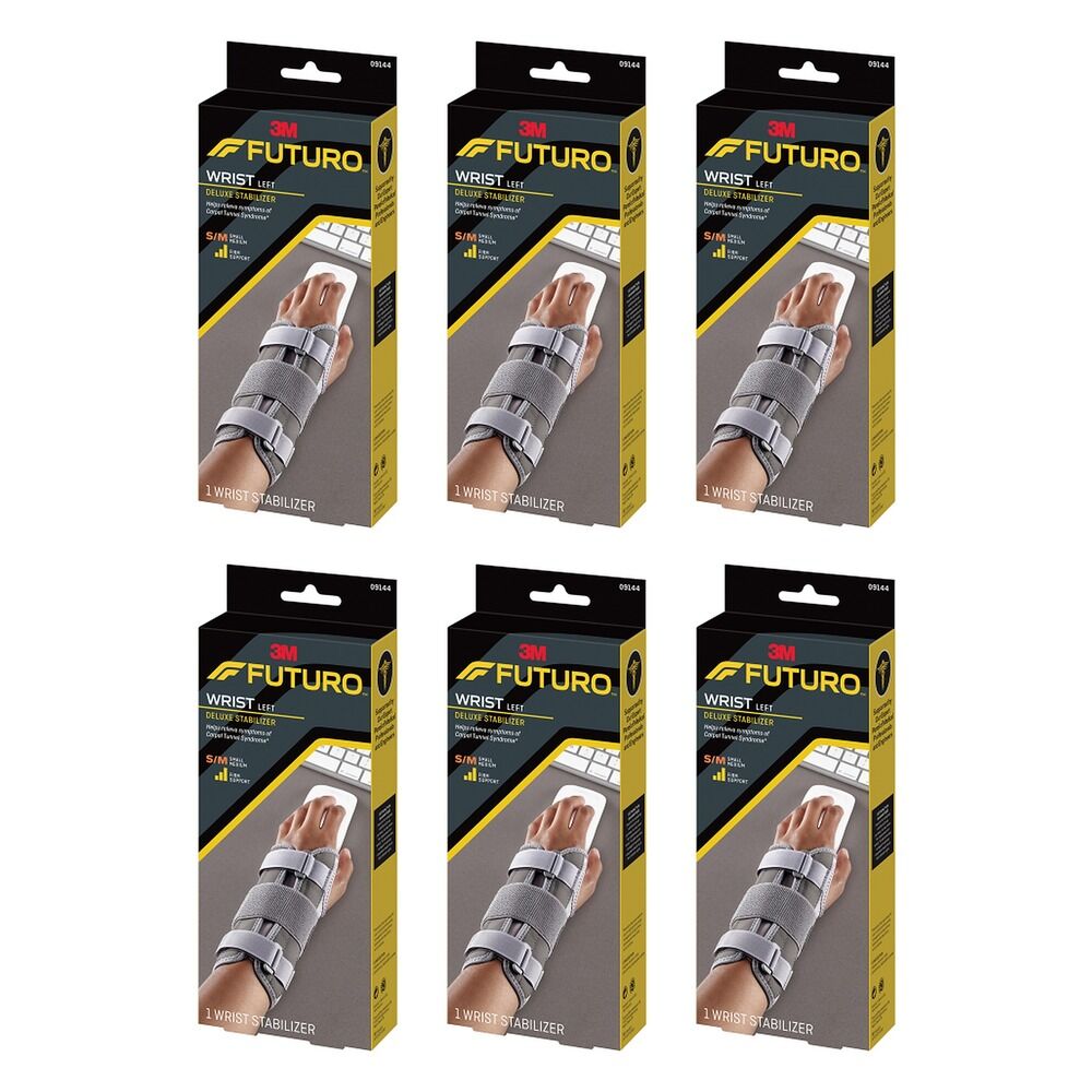 Futuro Deluxe Wrist Stabiliser Left Small/Medium Pack of 6