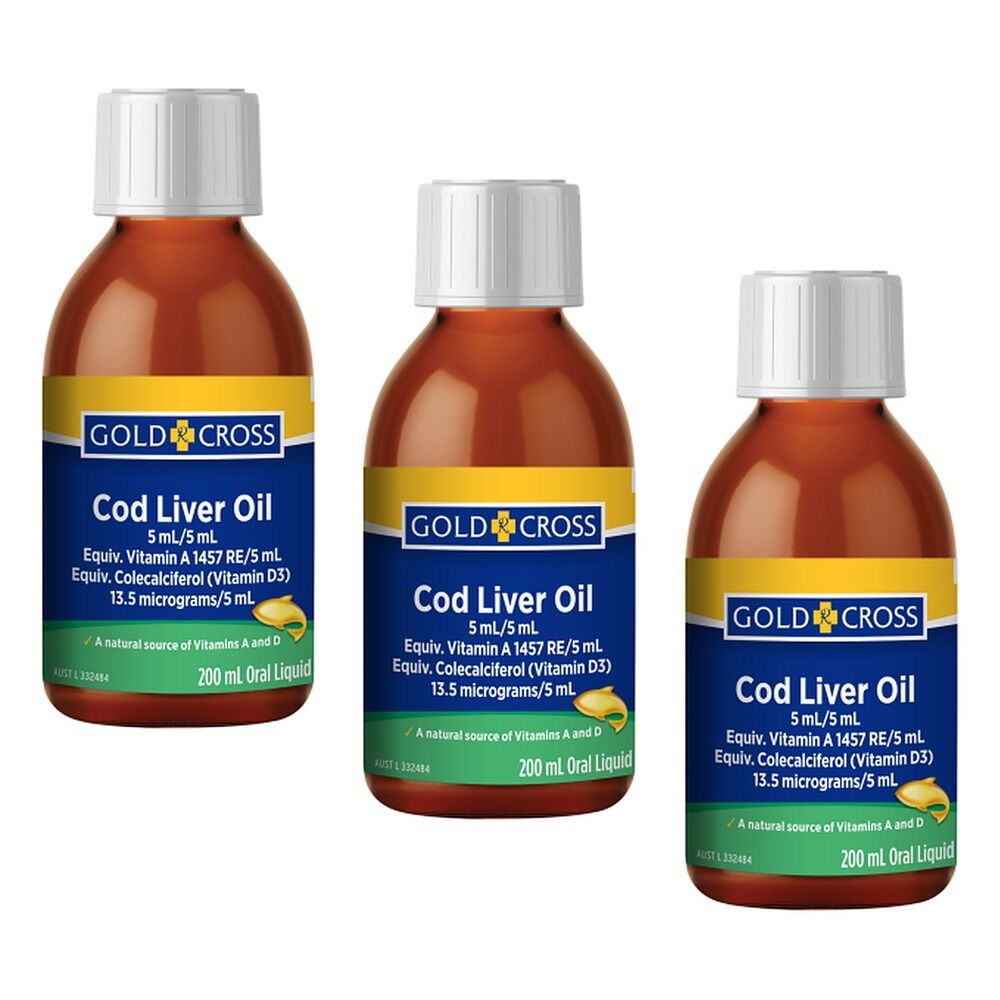 Goldx Cod Liver Oil 200mL Pack of 3