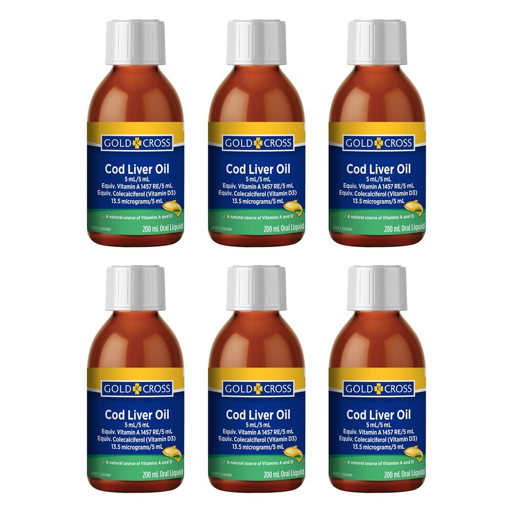 Goldx Cod Liver Oil 200mL Pack of 6
