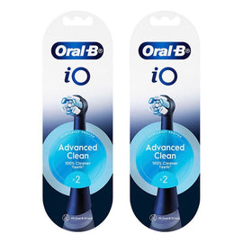 Oral-B iO Advanced Clean Replacement Heads Black 2 Pack Bundle of 2