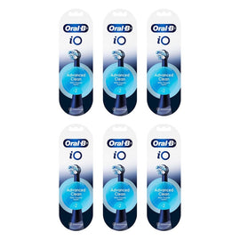 Oral-B iO Advanced Clean Replacement Heads Black 2 Pack Bundle of 6
