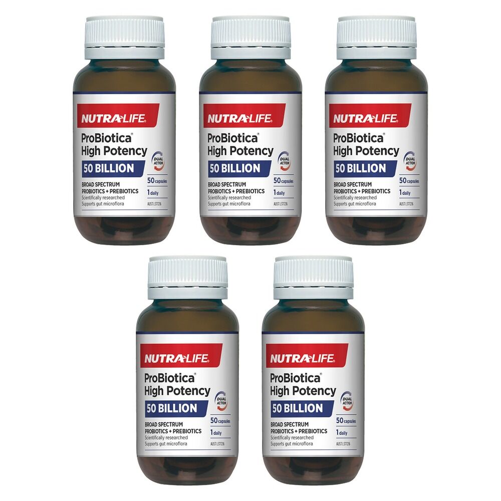 Nutra-Life ProBiotica High Potency 50 Capsules Pack of 5