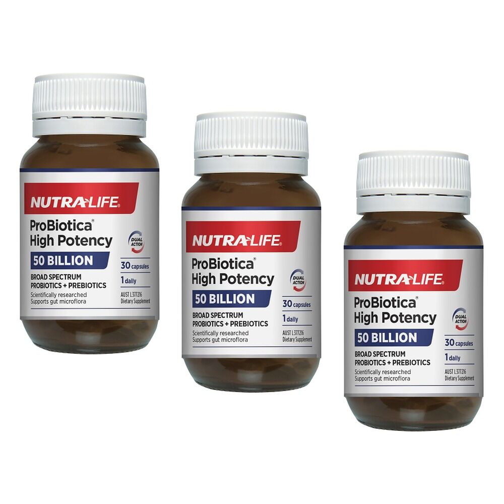 Nutra-Life ProBiotica High Potency 50 Billion 30 Capsules Pack of 3