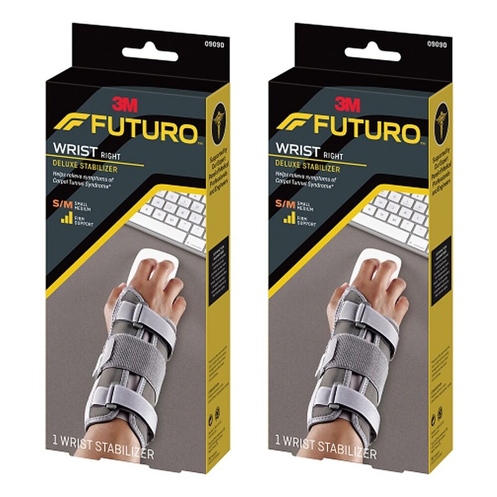 Futuro Deluxe Wrist Stabiliser Right Small/Medium Pack of 2