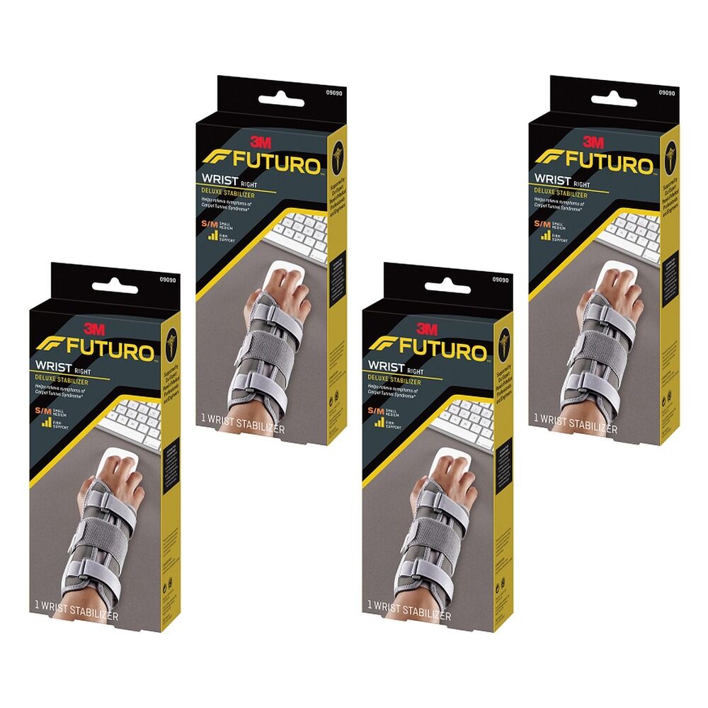Futuro Deluxe Wrist Stabiliser Right Small/Medium Pack of 4