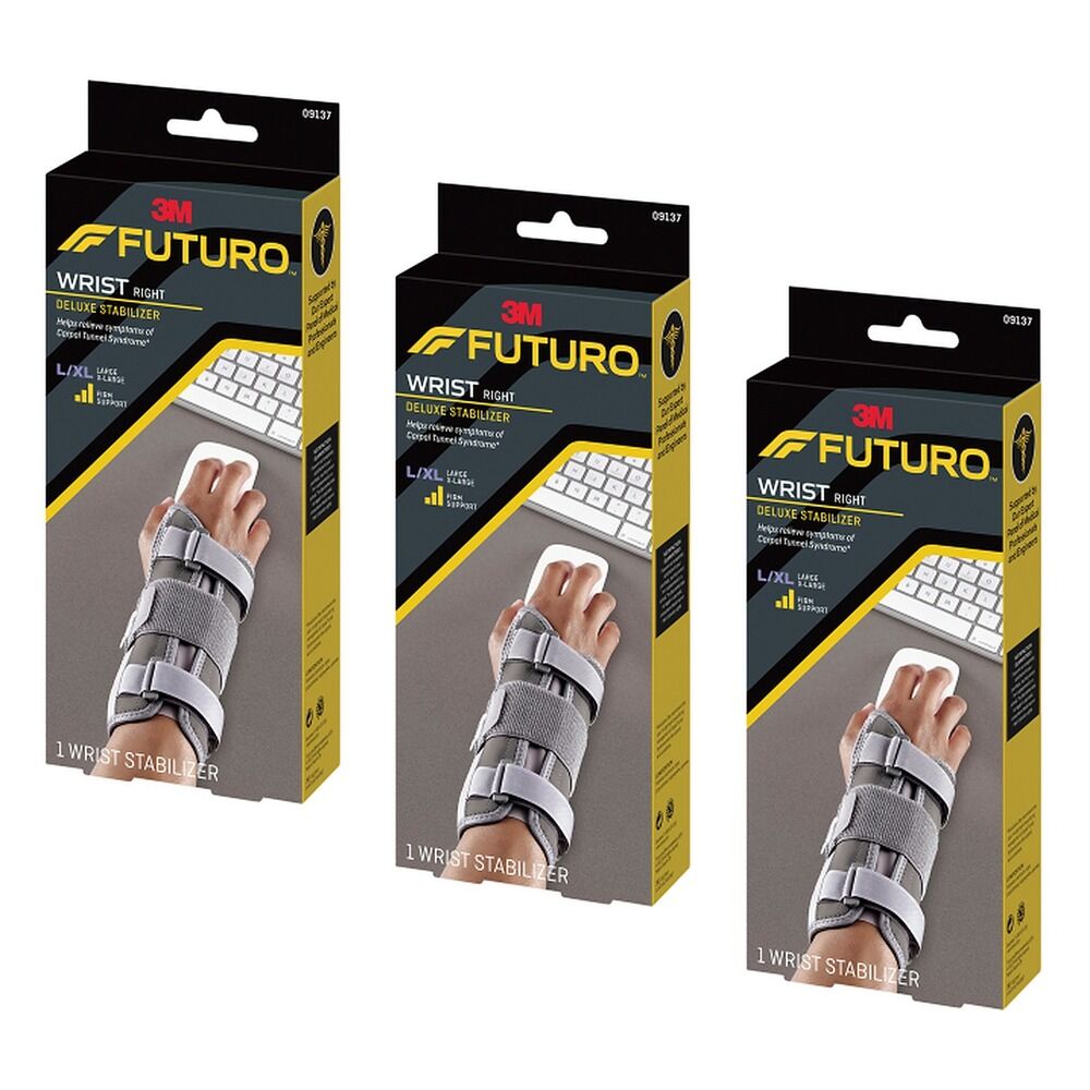 Futuro Deluxe Wrist Stabiliser Right Large/X-Large Pack of 3