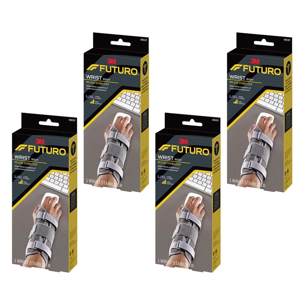 Futuro Deluxe Wrist Stabiliser Right Large/X-Large Pack of 4
