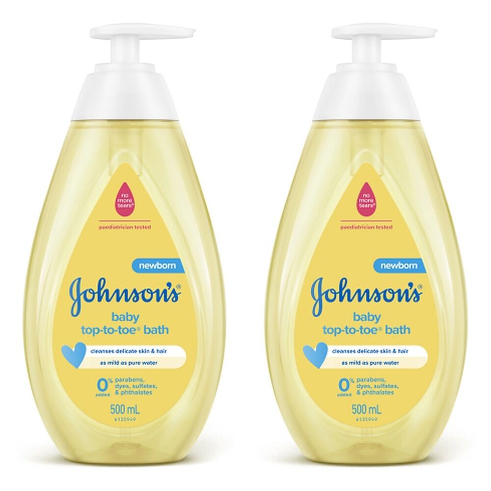 Johnson's Baby Top-to-Toe Bath 500mL Pack of 2