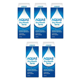 Aquae Dry Mouth Spray 25mL Pack of 5