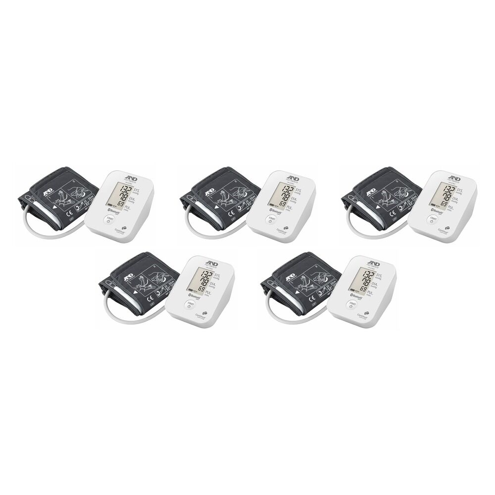 A&D Auto Blood Pressure Monitor with Bluetooth Pack of 5