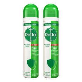 Dettol 2in1 On The Go Hand & Surface Sanitiser Spray 90mL Pack of 2
