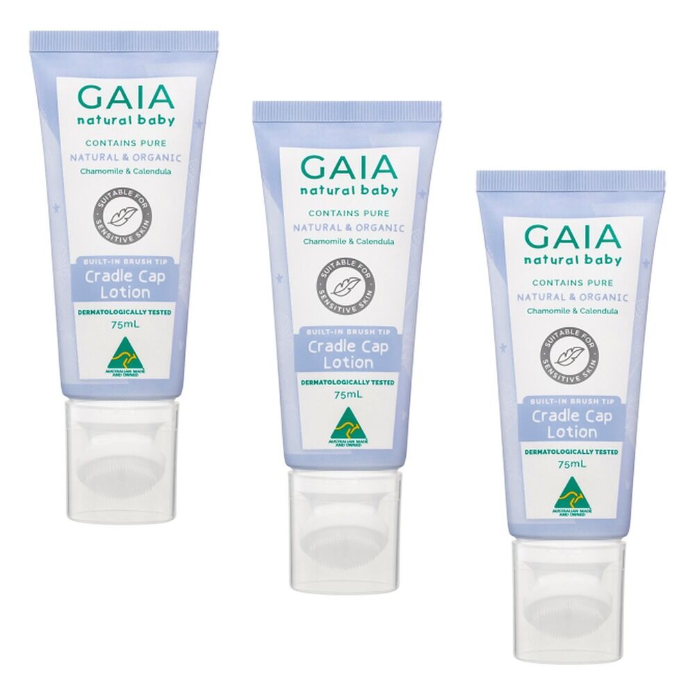 GAIA Natural Baby Cradle Cap Lotion 75mL Pack of 3