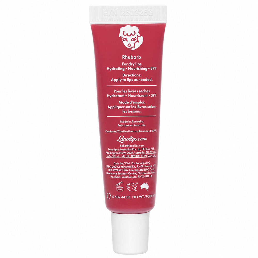 Lanolips Tinted Lip Balm SPF 30 Rhubarb 12.5g Hydrating Lip Care