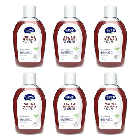 Redwin Coal Tar Fragrance Shampoo 250mL Pack of 6