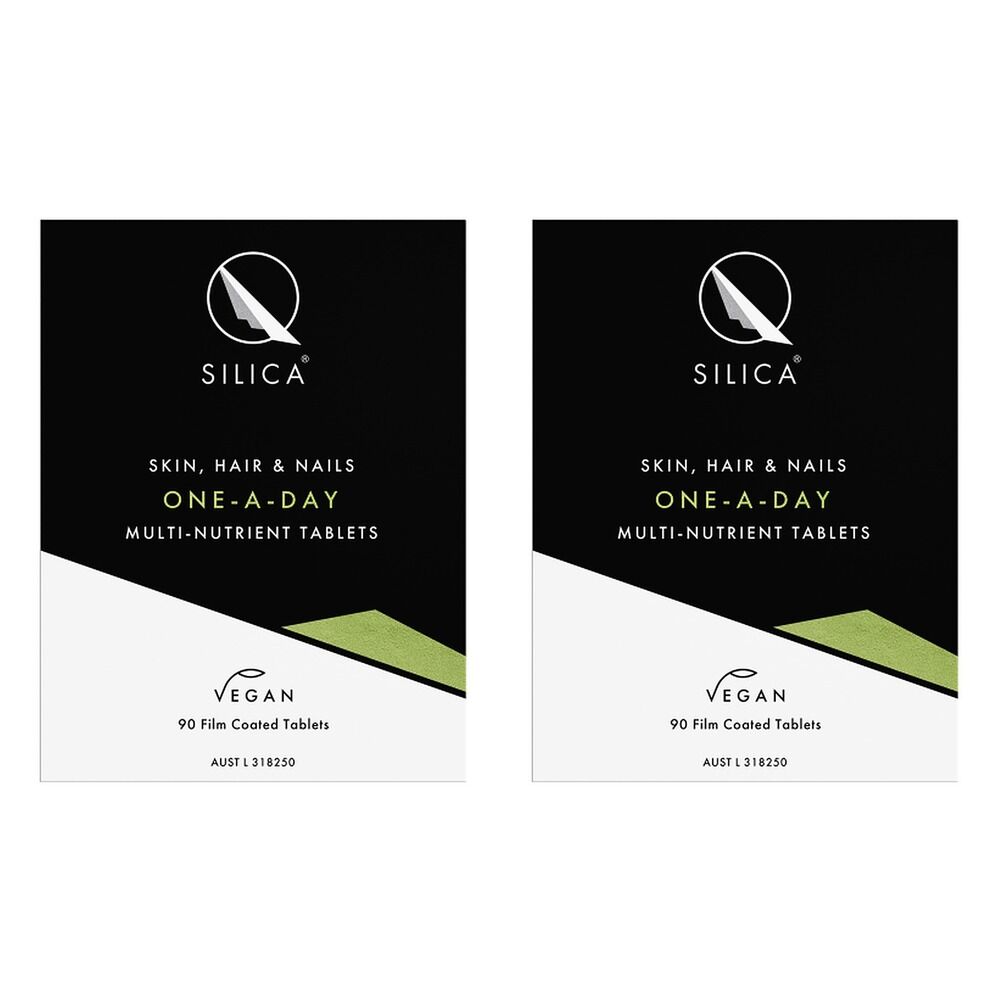 Qsilica Skin Hair & Nails One-A-Day Multi-Nutrient 90 Tablets Pack of 2