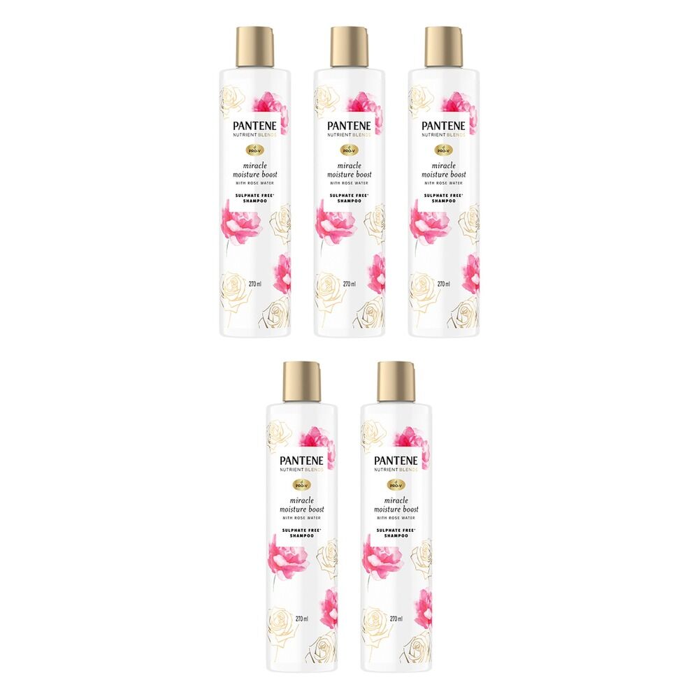 Pantene Pro-V Nutrient Blends Miracle Moisture Boost Shampoo 270mL Pack of 5