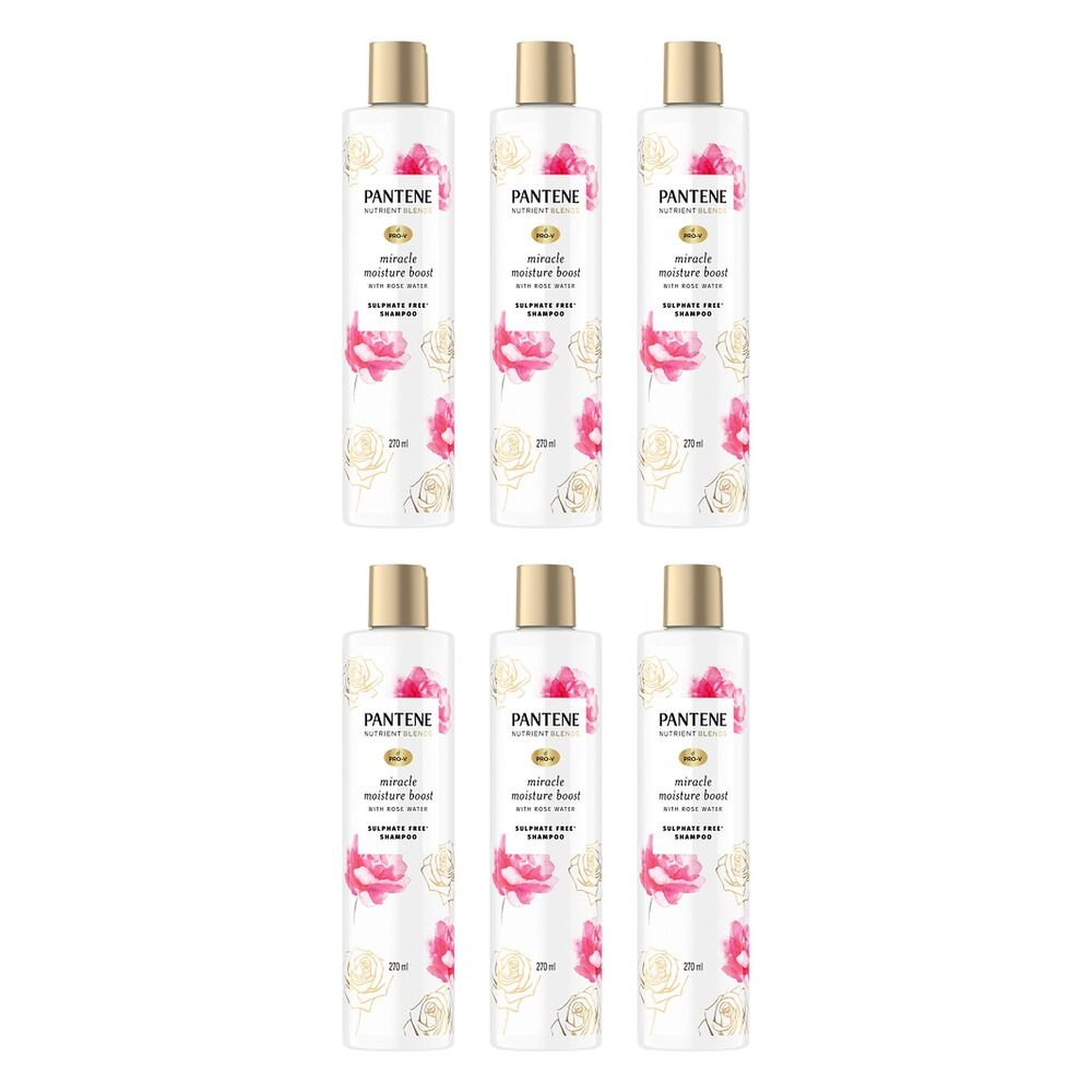 Pantene Pro-V Nutrient Blends Miracle Moisture Boost Shampoo 270mL Pack of 6
