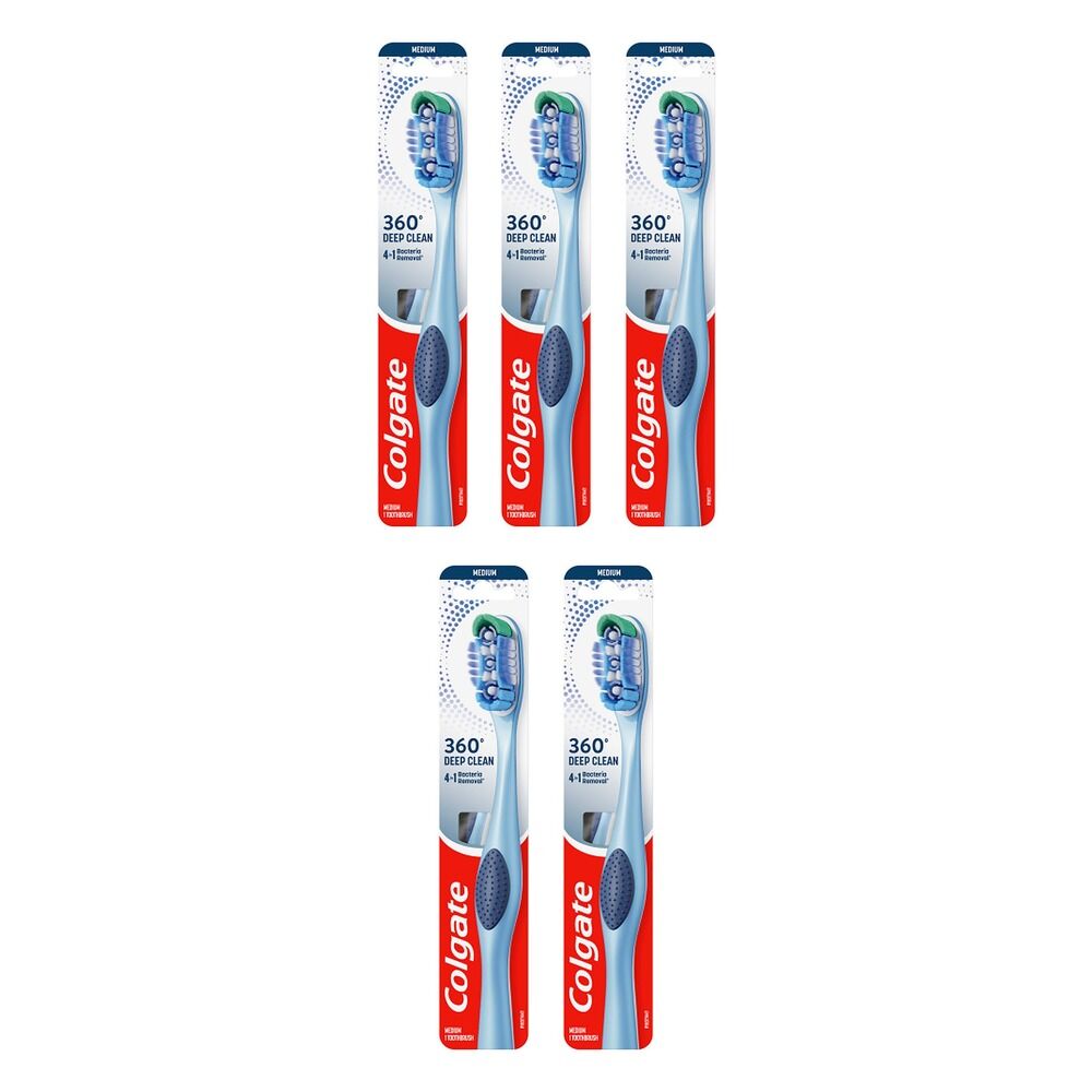 Colgate 3600 Whole Mouth Clean Toothbrush Medium Pack of 5