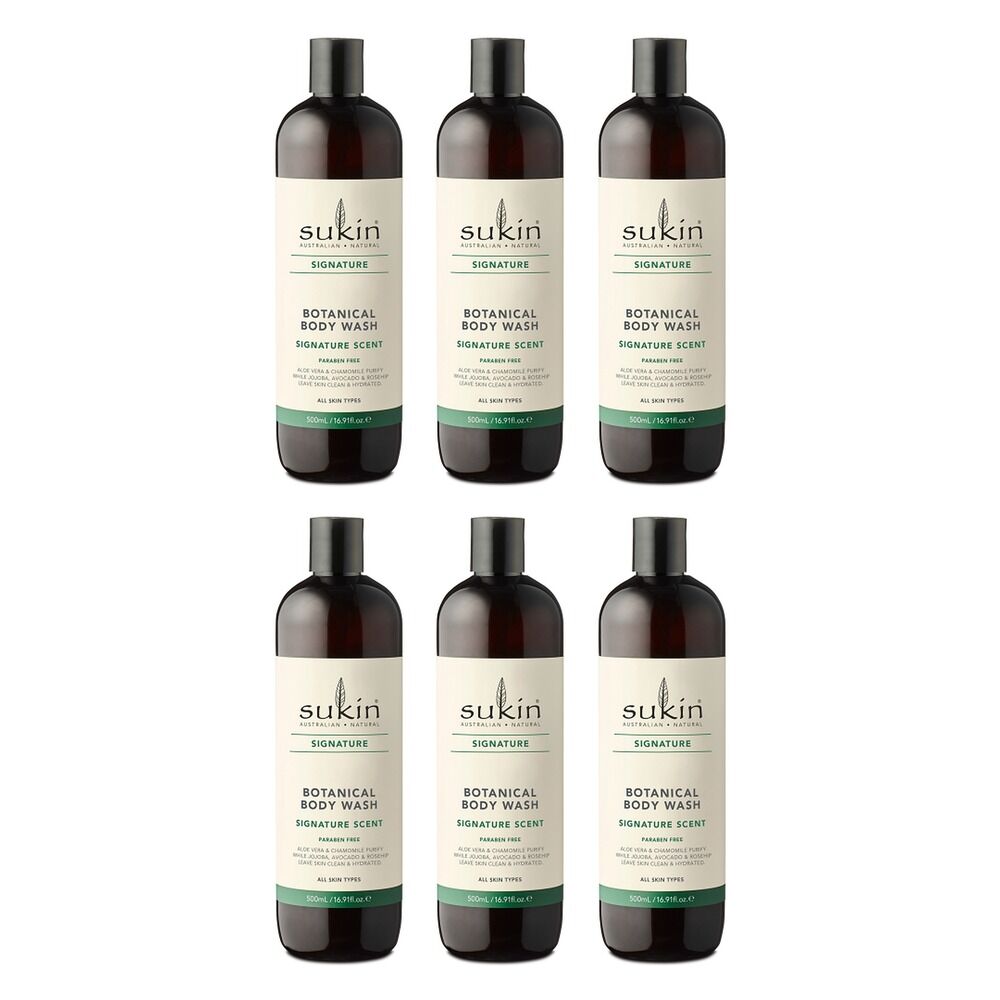 Sukin Botanical Body Wash 500mL Pack of 6