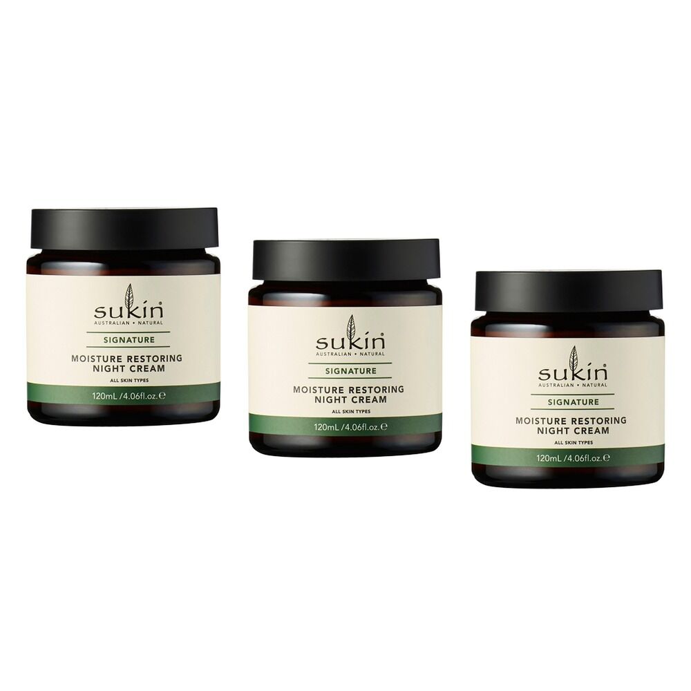 Sukin Moisture Restoring Night Cream 120mL Pack of 3