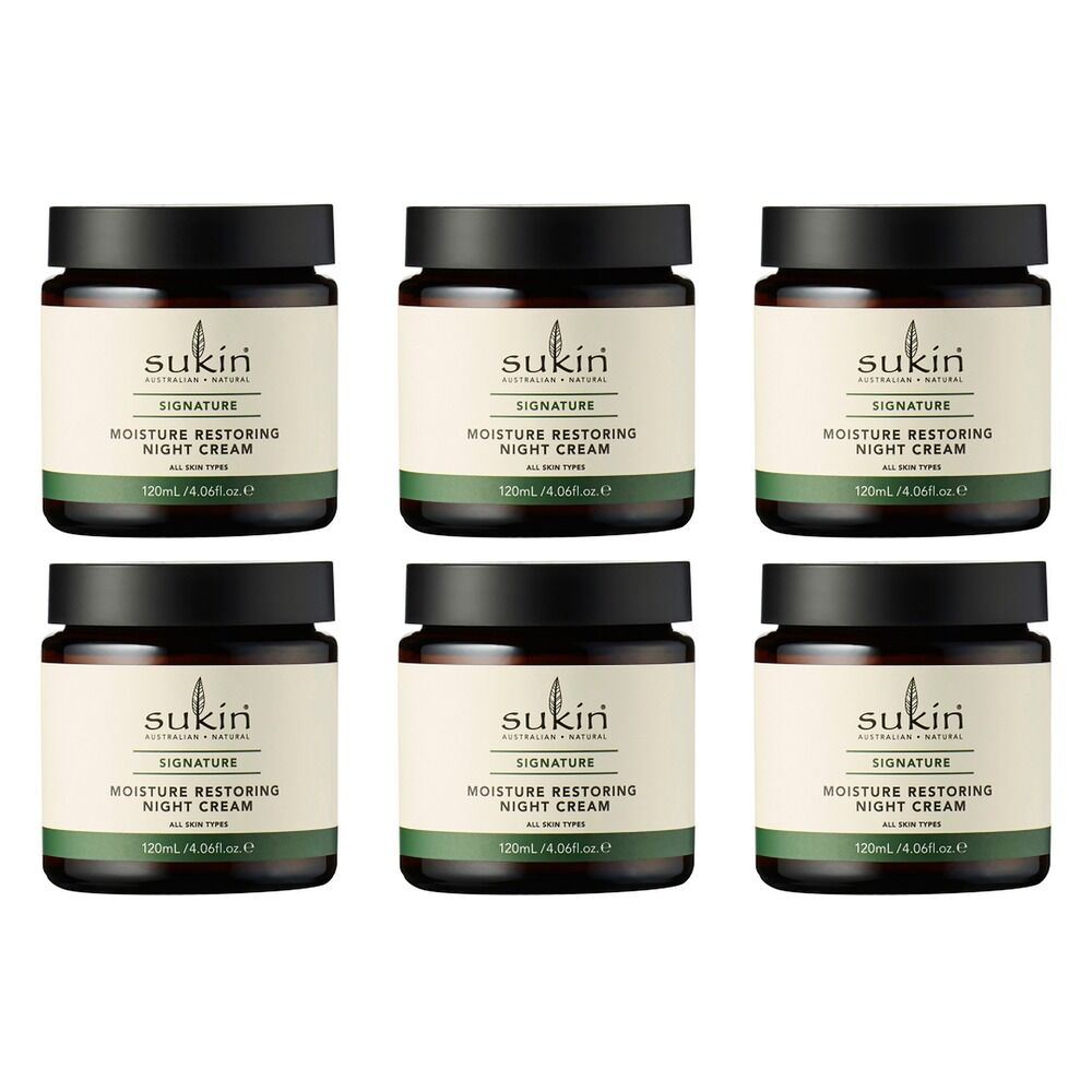 Sukin Moisture Restoring Night Cream 120mL Pack of 6
