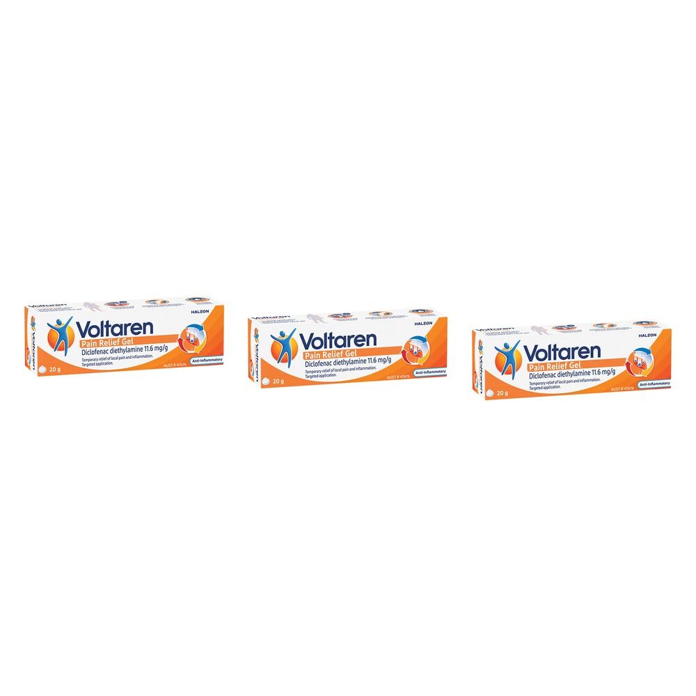 Voltaren Pain Relief Gel 20g Pack of 3