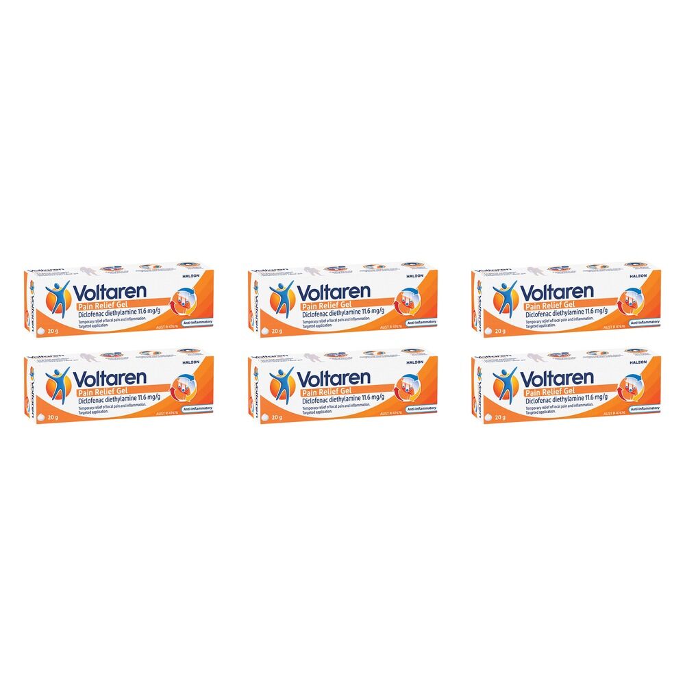 Voltaren Pain Relief Gel 20g Pack of 6