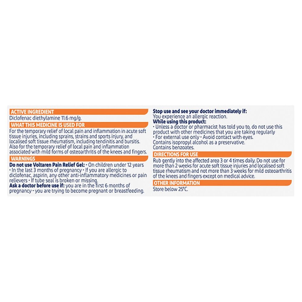 Voltaren Pain Relief Gel 20g