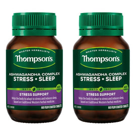 Thompson's Ashwagandha Stress + Sleep 60 Tablets Pack of 2