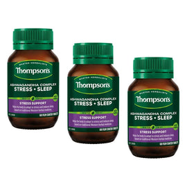 Thompson's Ashwagandha Stress + Sleep 60 Tablets Pack of 3