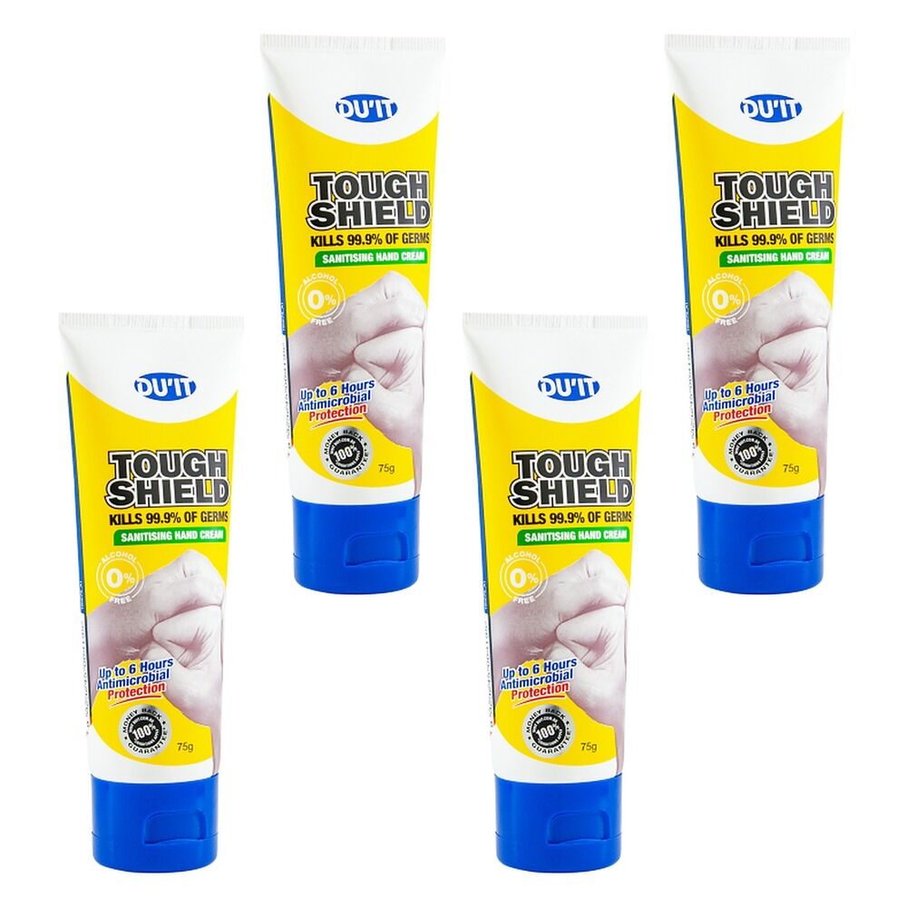 DU'IT Tough Shield Sanitising Hand Cream 75g Pack of 4
