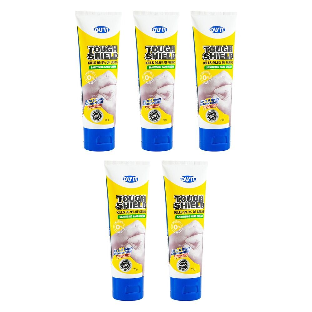 DU'IT Tough Shield Sanitising Hand Cream 75g Pack of 5