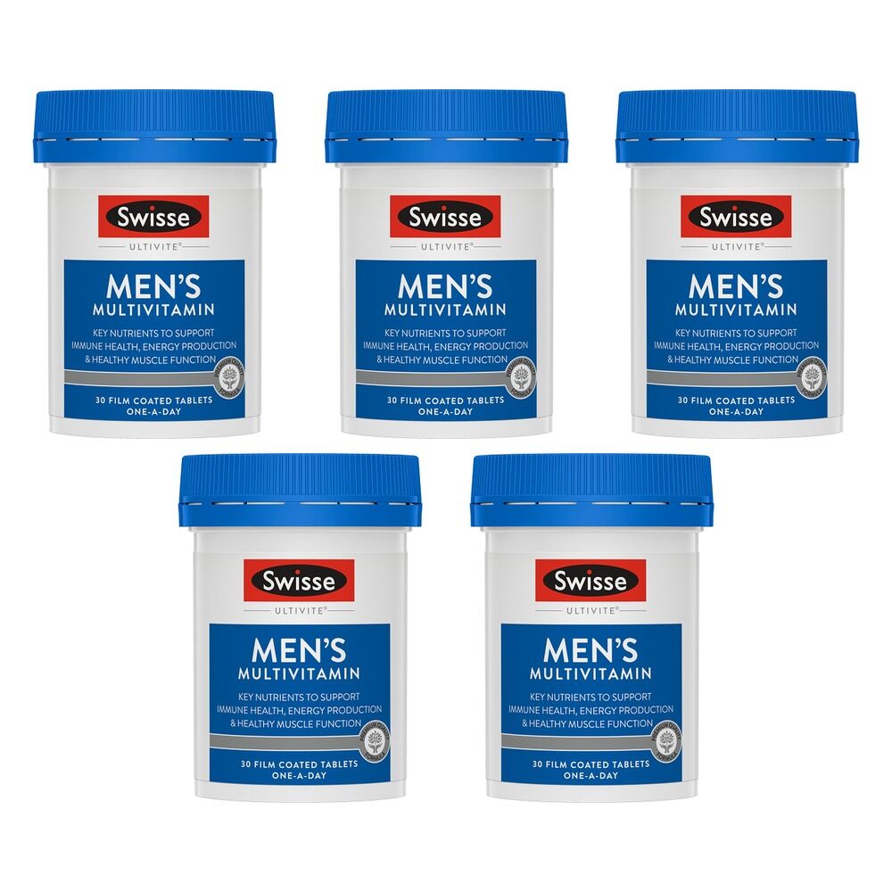 Swisse Ultivite Men's Multivitamin 30 Tablets Pack of 5