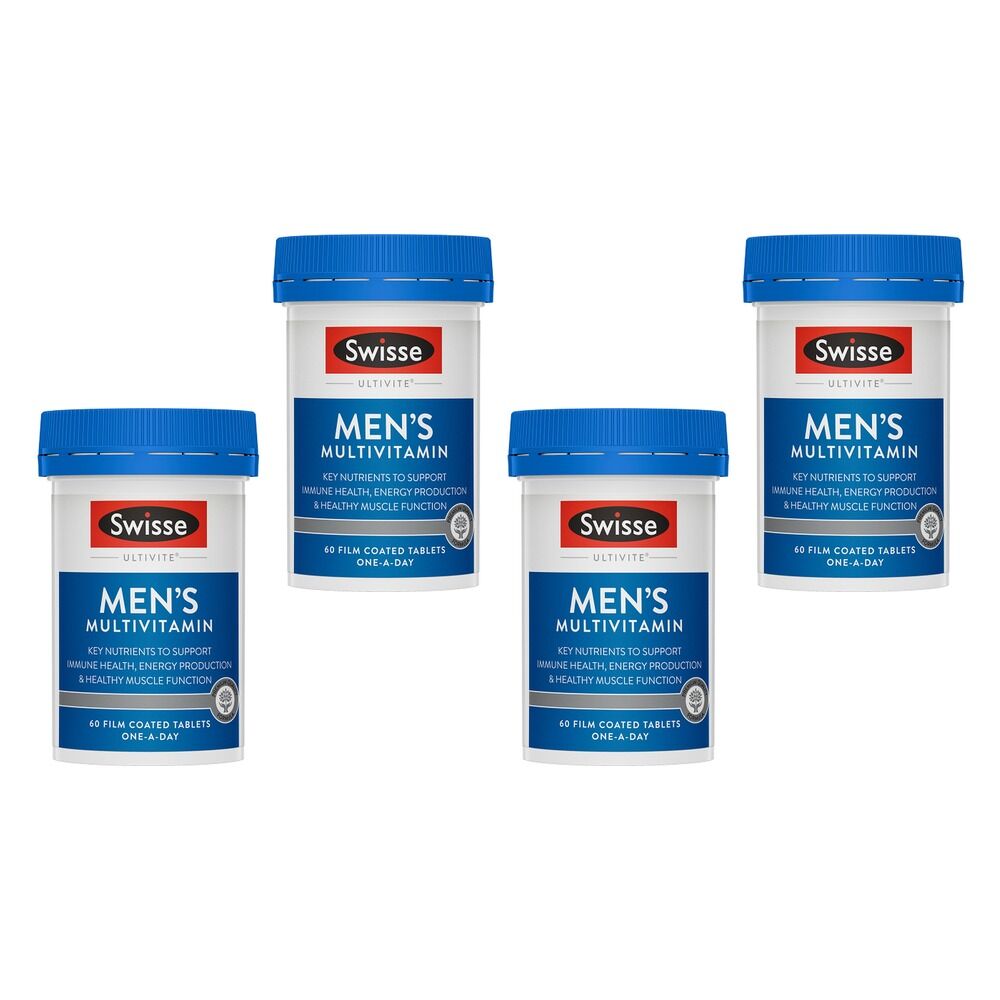 Swisse Ultivite Men's Multivitamin 60 Tablets Pack of 4