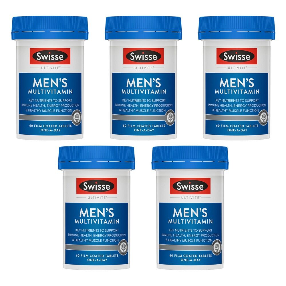 Swisse Ultivite Men's Multivitamin 60 Tablets Pack of 5