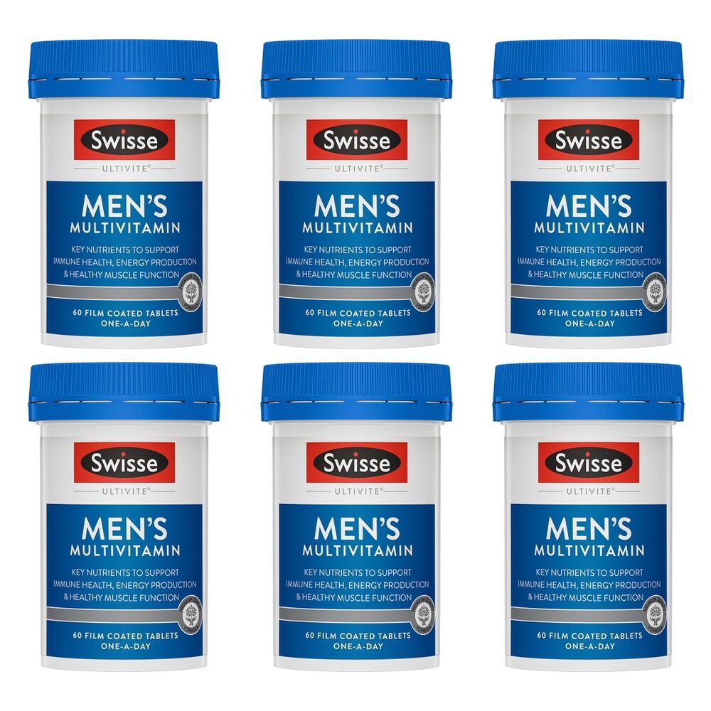 Swisse Ultivite Men's Multivitamin 60 Tablets Pack of 6
