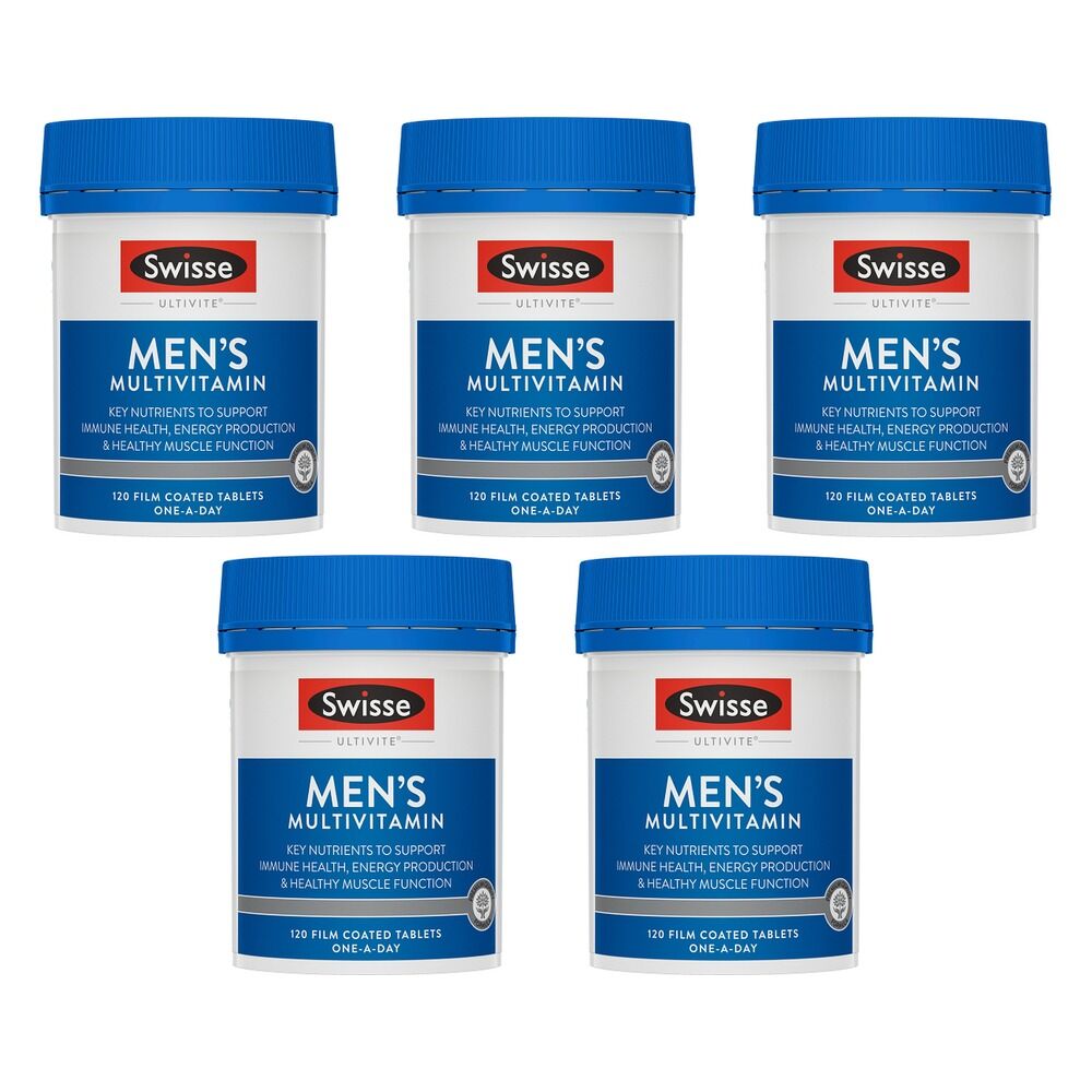 Swisse Ultivite Men's Multivitamin 120 Tablets Pack of 5