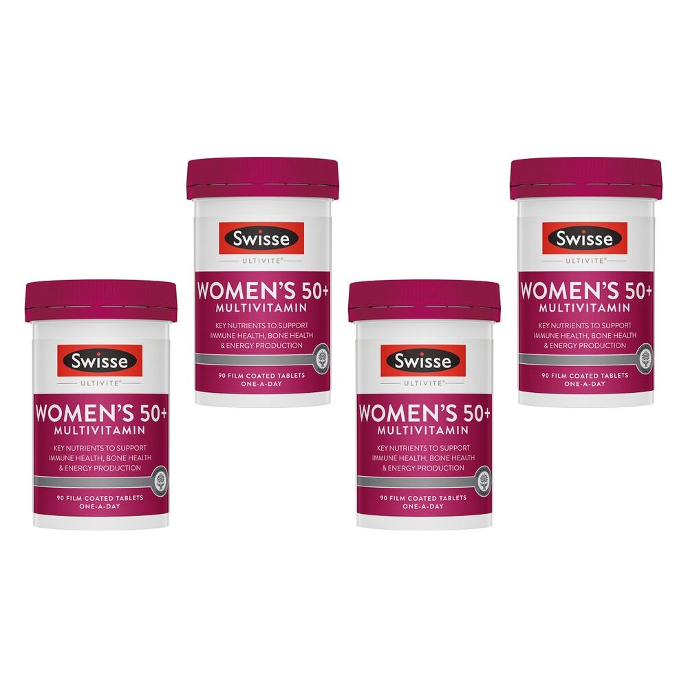 Swisse Ultivite Women's 50+ Multivitamin 90 Tablets Pack of 4
