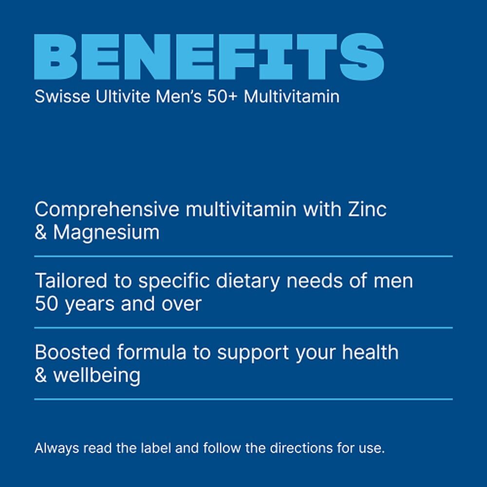 Swisse Ultivite Men's 50+ Multivitamin 90 Tablets